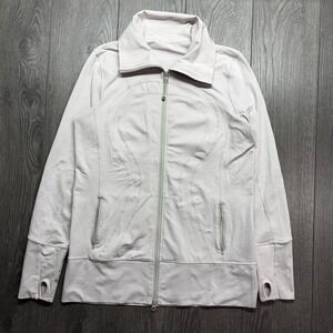 Lululemon Define Jacket Full Zip Pink Lavender Size 12 Thumbholes Activewear
